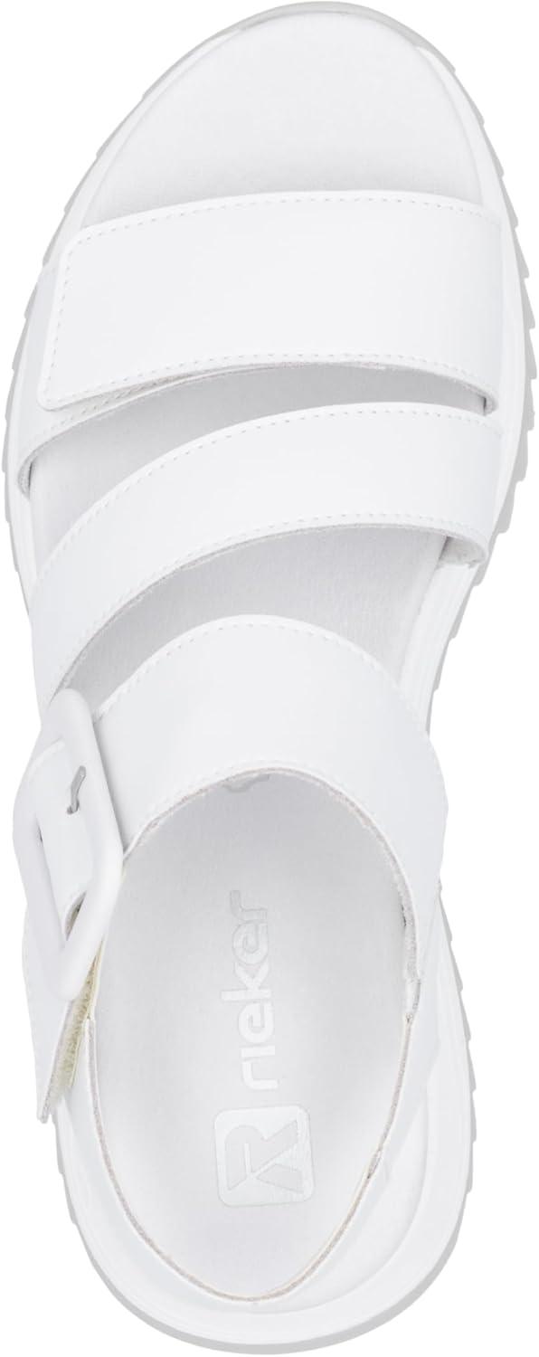 imageRieker W2950 Sandales compensesFemmeBlanc