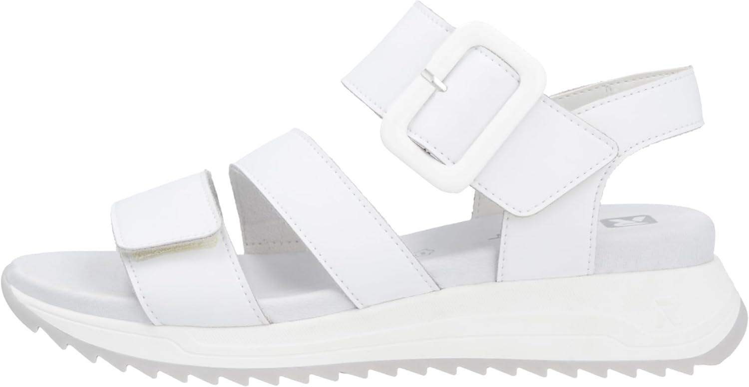 imageRieker W2950 Sandales compensesFemmeBlanc