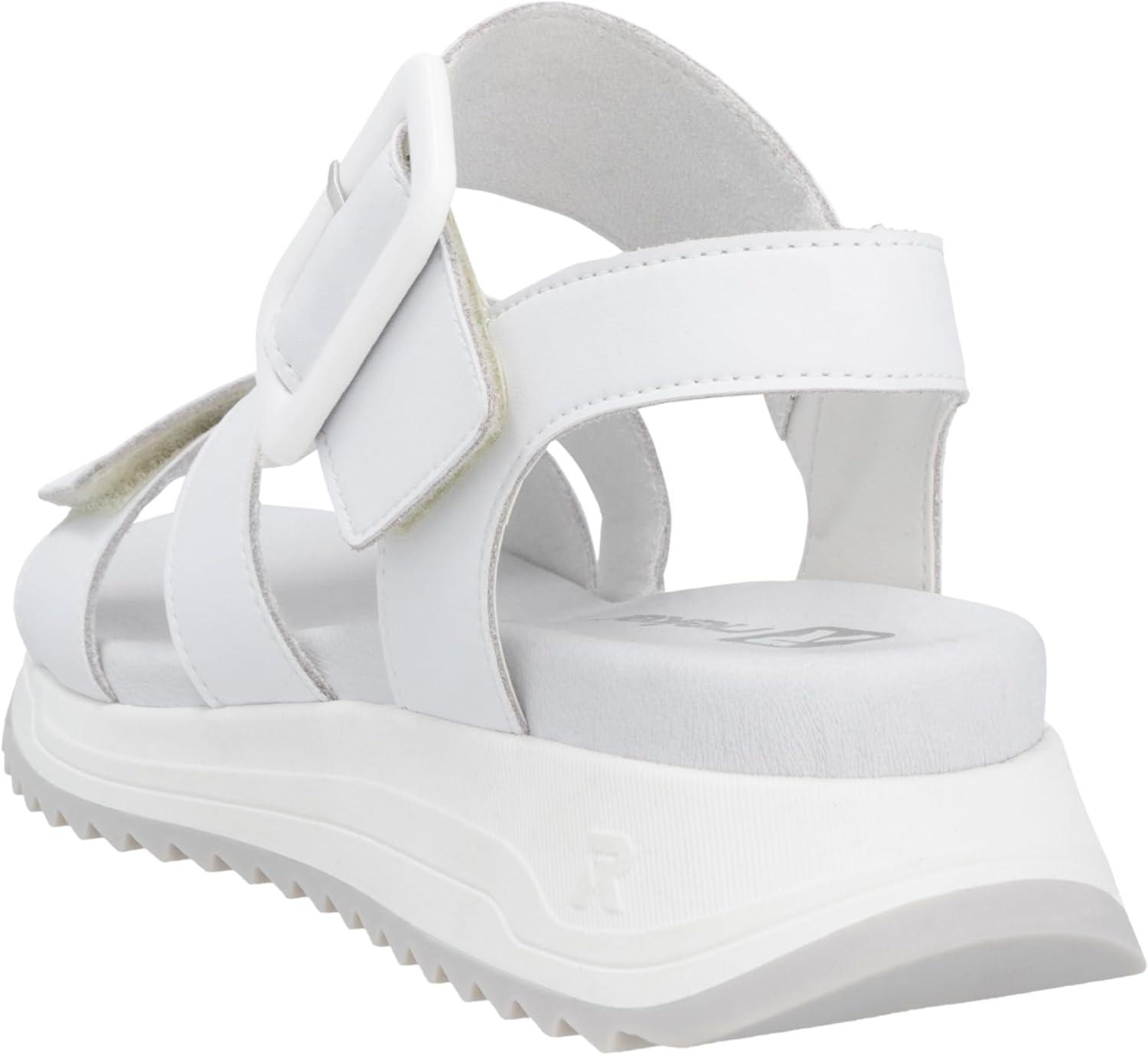 imageRieker W2950 Sandales compensesFemmeBlanc