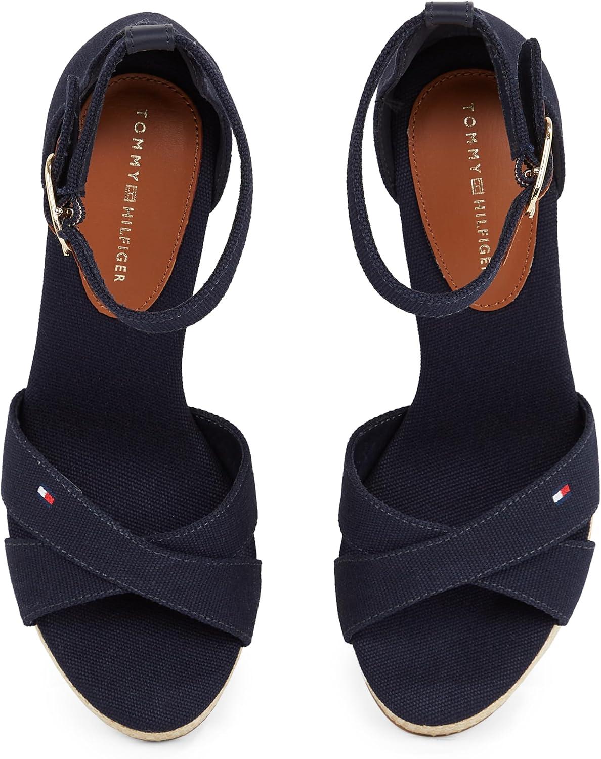 imageTommy Hilfiger Femme Flag High Wedge Espad Crisscross Fw0fw08661 Espadrilles compensesBlue Space Blue
