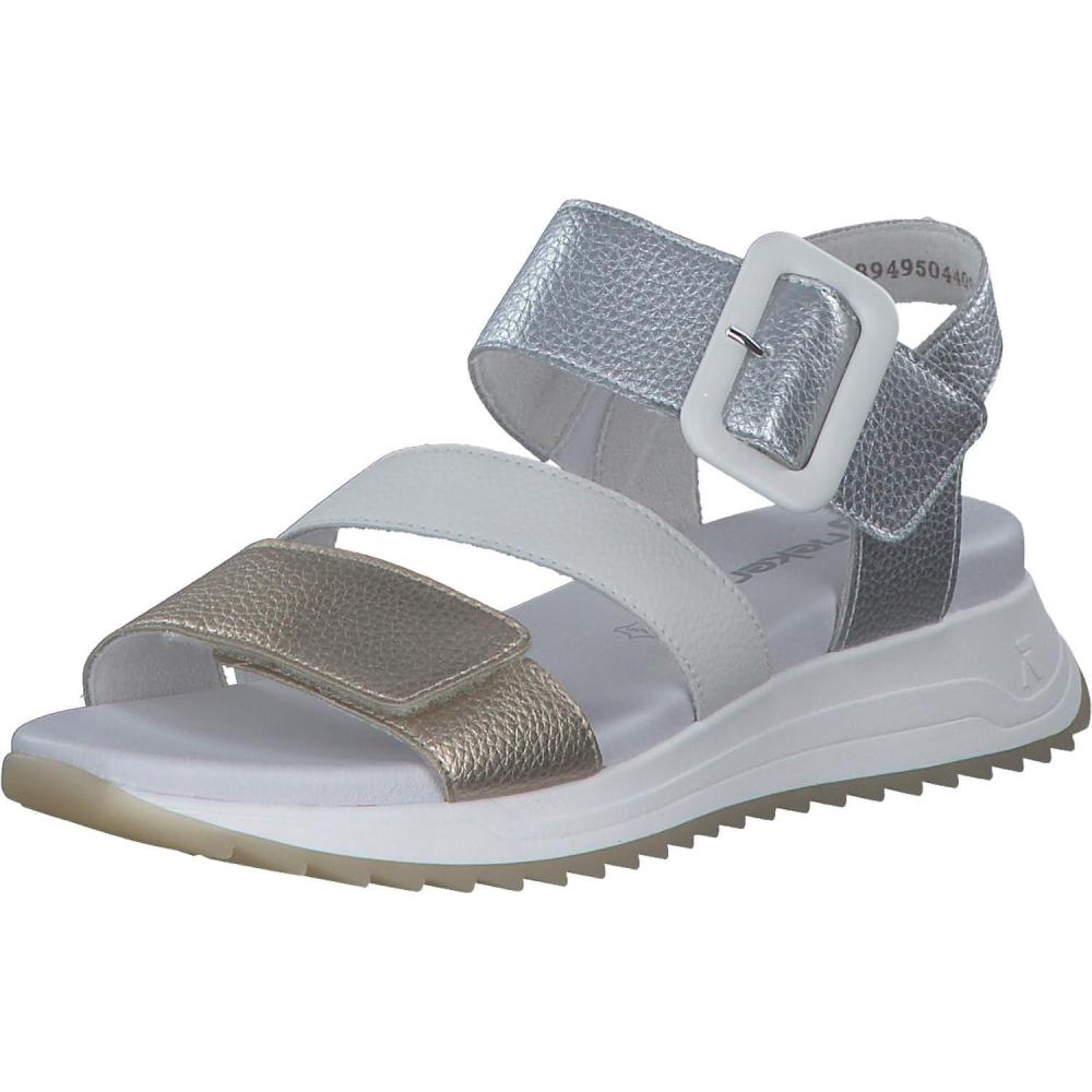 imageRieker W2950 Sandales compensesFemmeOr