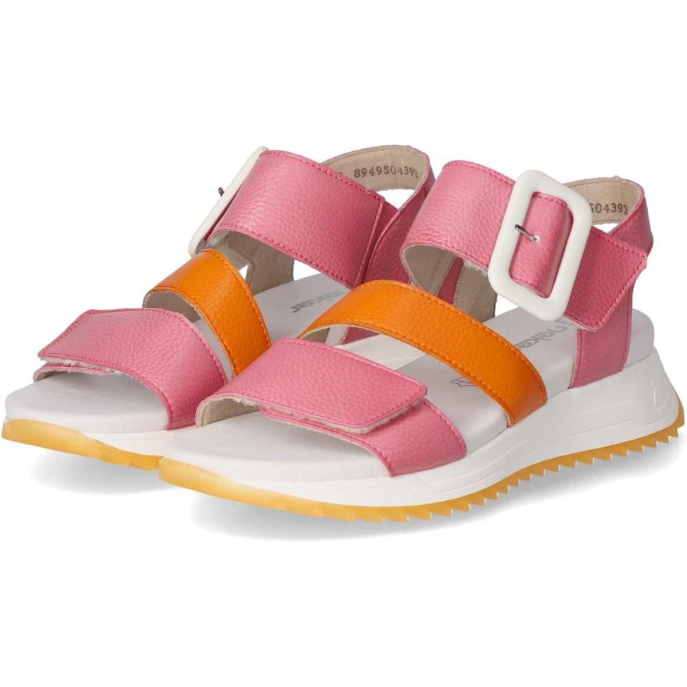imageRieker W2950 Sandales compensesFemmeRose
