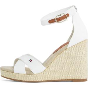 Tommy Hilfiger Femme Flag High Wedge Espad Crisscross Fw0fw08661 Espadrilles compensées(White Ecru)
