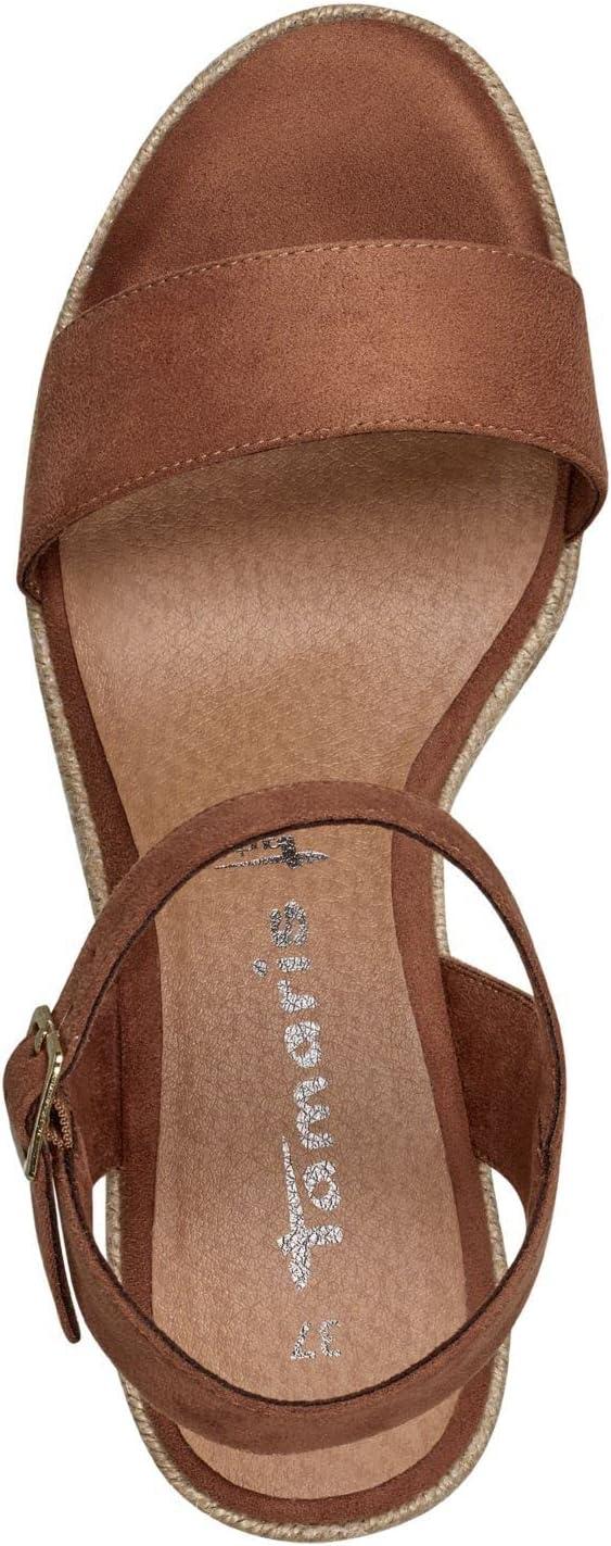 imageTamaris Femme Sandales Dame Sandales compensesTouch ItMarron Cognac
