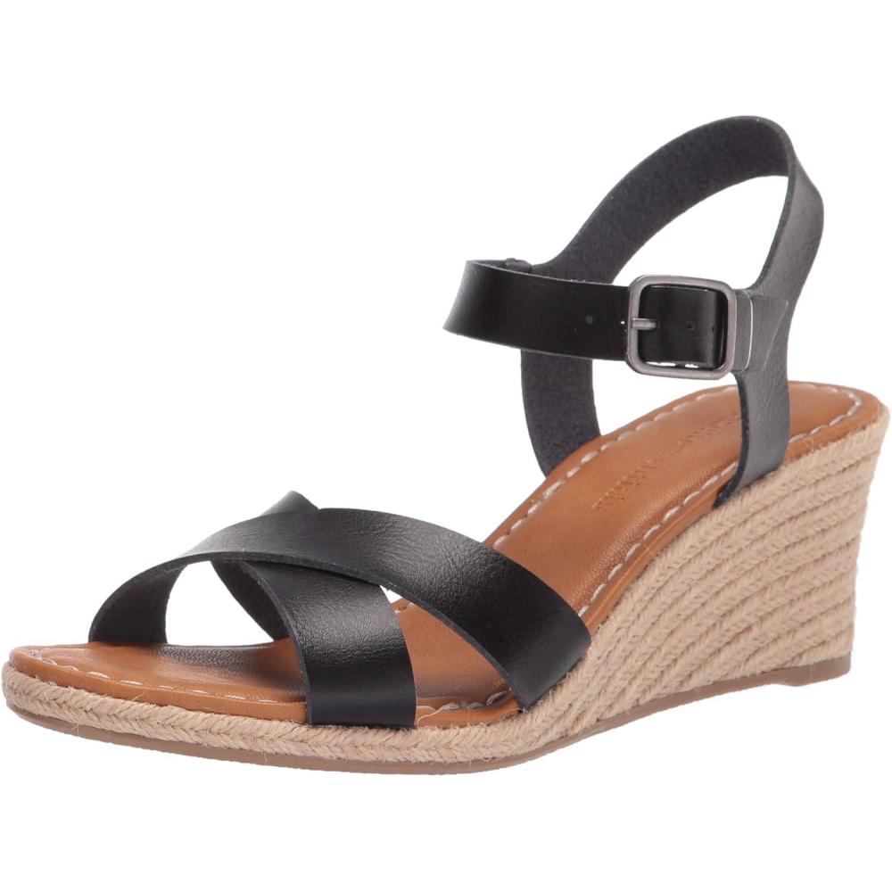 imageAmazon Essentials Sandales Espadrilles Compenses FemmeNoir