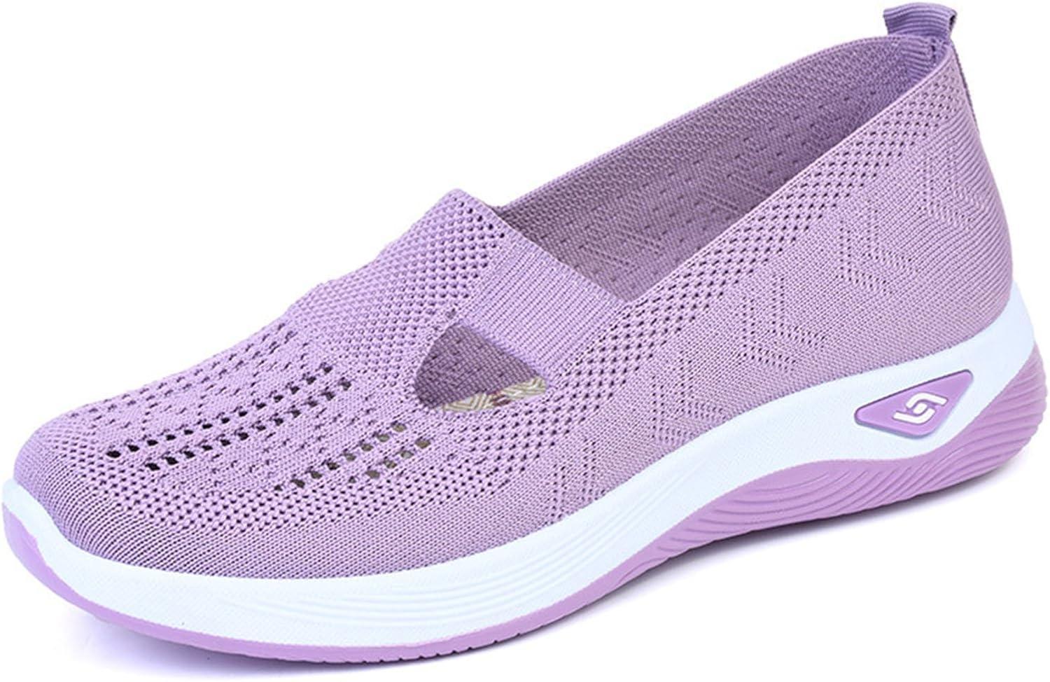 image2025 Chaussures Femmes Baskets OrthopDiques Plateforme pour Femmes Chaussuresde Sport Maille AntidRapantes Jogging Baskets OrthopDiques de Course LGRes et Respirantes Fitness Gym OutdoorA03rose