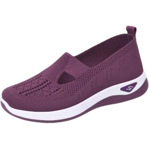 2025 Chaussures Femmes Baskets OrthopéDiques à Plateforme pour Femmes, Chaussuresde Sport Maille AntidéRapantes Jogging Baskets OrthopéDiques de Course LéGèRes et Respirantes Fitness Gym Outdoor(A03violet)