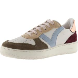 Victoria Basket Basse Madrid Effet Cuir & Pièces Multicolores Croûte De Cuir & Arrière Métallisée 1258240 pour Femme(Kaki)