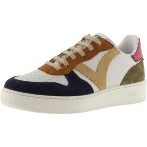 Victoria Basket Basse Madrid Effet Cuir & Pièces Multicolores Croûte De Cuir & Arrière Métallisée 1258240 pour Femme(Marino)