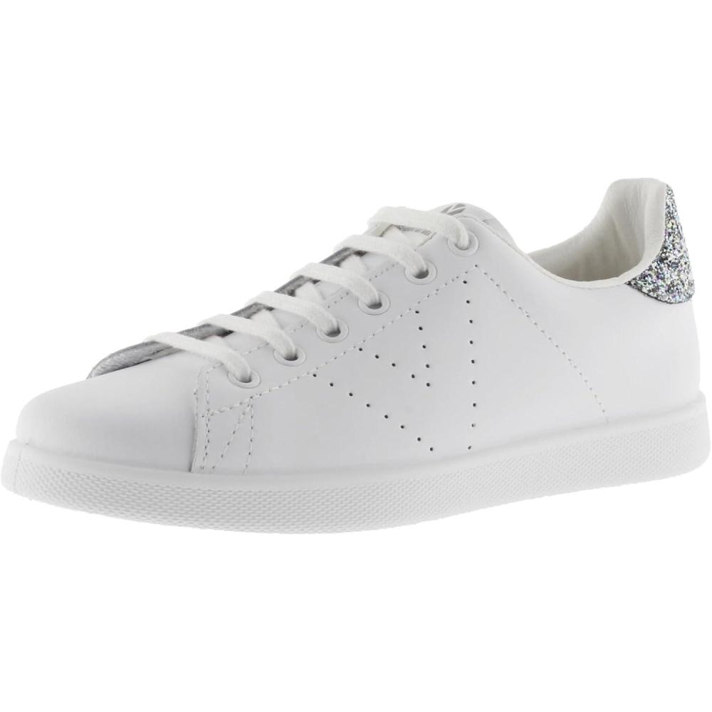 imageVictoria Basket Basse Tenis Cuir ampamp Arrire Paillet ampamp Logo Perfor 1125104 pour FillesAntracita