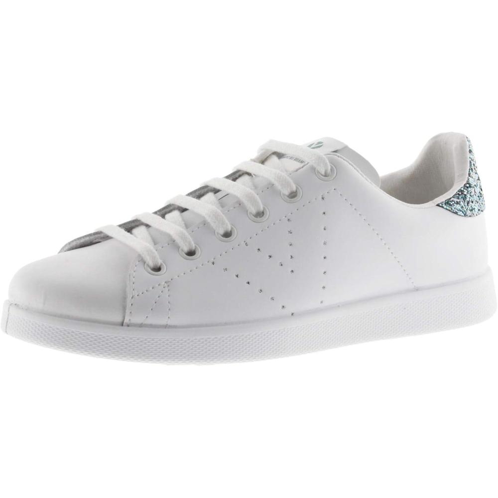 imageVictoria Basket Basse Tenis Cuir ampamp Arrire Paillet ampamp Logo Perfor 1125104 pour FillesCaribe