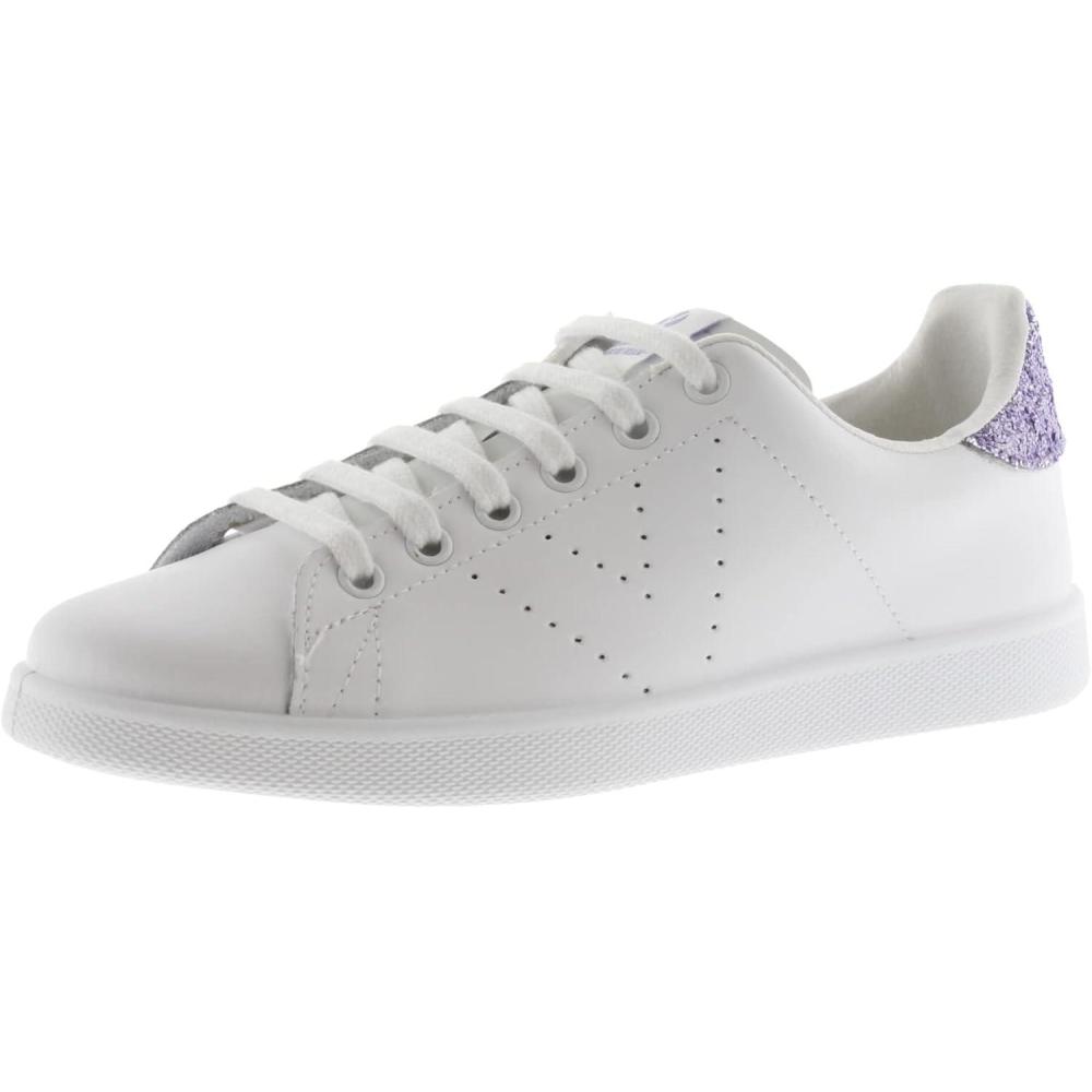 imageVictoria Basket Basse Tenis Cuir ampamp Arrire Paillet ampamp Logo Perfor 1125104 pour FillesLia