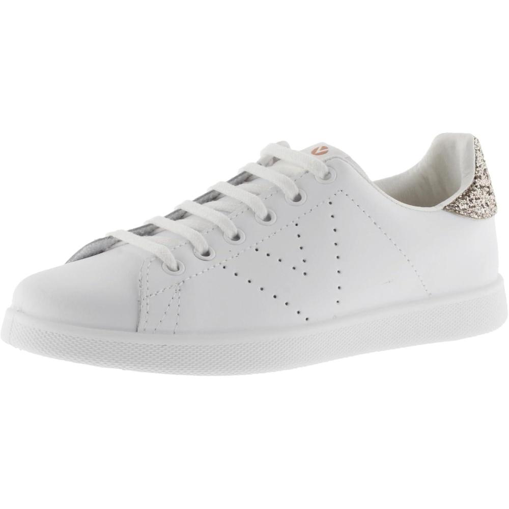 imageVictoria Basket Basse Tenis Cuir ampamp Arrire Paillet ampamp Logo Perfor 1125104 pour FillesRose