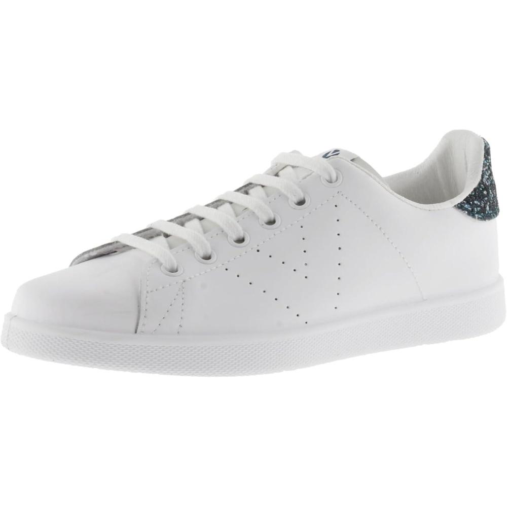 imageVictoria Basket Basse Tenis Cuir ampamp Arrire Paillet ampamp Logo Perfor 1125104 pour FillesRoyal