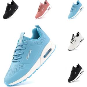 Basket Femme Chaussure De Course Sneakers Mode Respirante Chaussures De Sport Running Casual Fitness Gym Jogging Outdoor Noir Blanc Bleu Rose EU 36-42(Dwg823 Bleu)