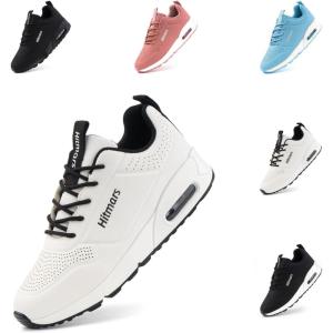 Basket Femme Chaussure De Course Sneakers Mode Respirante Chaussures De Sport Running Casual Fitness Gym Jogging Outdoor Noir Blanc Bleu Rose EU 36-42(Dwg823 Blanc)