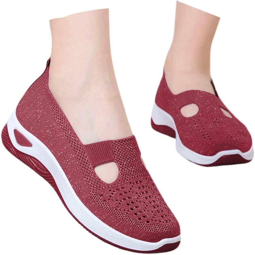 imageChaussures orthopdiques pour femmes sans lacets lgres et confortables amortissement accru et soulagement des pieds pour la marcheBordeaux