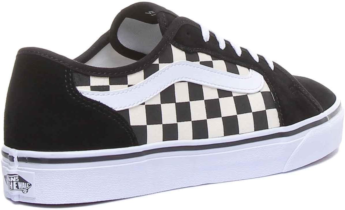 imageVans Filmore Decon SuedeCanvas Basket FemmeCheckerboard Black White