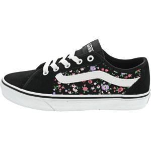 Vans Filmore Decon Suede/Canvas, Basket Femme,(Motif Floral Noir et Blanc)