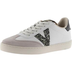 Victoria Basket Basse Berlin Ciclista Effet Cuir Pompée & Logo Pailleté & Bout en Croûte De Cuir 1126198 pour Femme(Hielo)