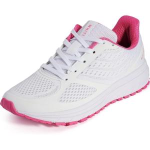 WHITIN Chaussures de Sport Running Basket Homme Femme Course Fitness Respirantes Sneakers(2 Blanc Rose)