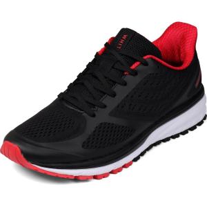 WHITIN Chaussures de Sport Running Basket Homme Femme Course Fitness Respirantes Sneakers(2 Noir Rouge)