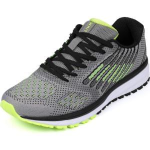 WHITIN Chaussures de Sport Running Basket Homme Femme Course Fitness Respirantes Sneakers(Gris Vert)