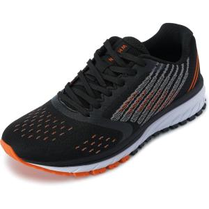 WHITIN Chaussures de Sport Running Basket Homme Femme Course Fitness Respirantes Sneakers(Orange Noire)