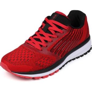 WHITIN Chaussures de Sport Running Basket Homme Femme Course Fitness Respirantes Sneakers(Rouge)
