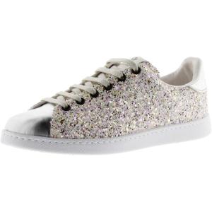 Victoria Basket Basse Tenis Paillettes & Détails Métallisés & Lacets Assortis 112558 pour Filles(Hielo)