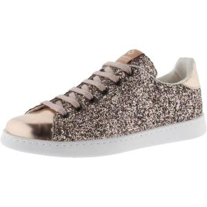 Victoria Basket Basse Tenis Paillettes & Détails Métallisés & Lacets Assortis 112558 pour Filles(Rose)