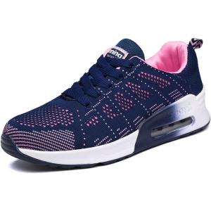 Youecci Chaussures de Course pour Femmes Légères – Chaussures de Marche Respirantes pour Sports, Tennis, Athlétisme, Gym, Baskets décontractées en Maille Anti-dérapantes(Coussin D Air Bleu)