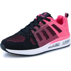 Youecci Chaussures de Course pour Femmes Légères – Chaussures de Marche Respirantes pour Sports, Tennis, Athlétisme, Gym, Baskets décontractées en Maille Anti-dérapantes(4 E Rouge)