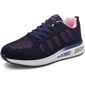 Youecci Chaussures de Course pour Femmes Légères – Chaussures de Marche Respirantes pour Sports, Tennis, Athlétisme, Gym, Baskets décontractées en Maille Anti-dérapantes(4 J Bleu)
