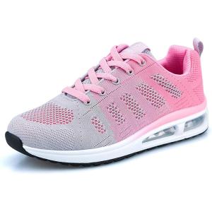 Youecci Chaussures de Course pour Femmes Légères – Chaussures de Marche Respirantes pour Sports, Tennis, Athlétisme, Gym, Baskets décontractées en Maille Anti-dérapantes(4 F Rose)