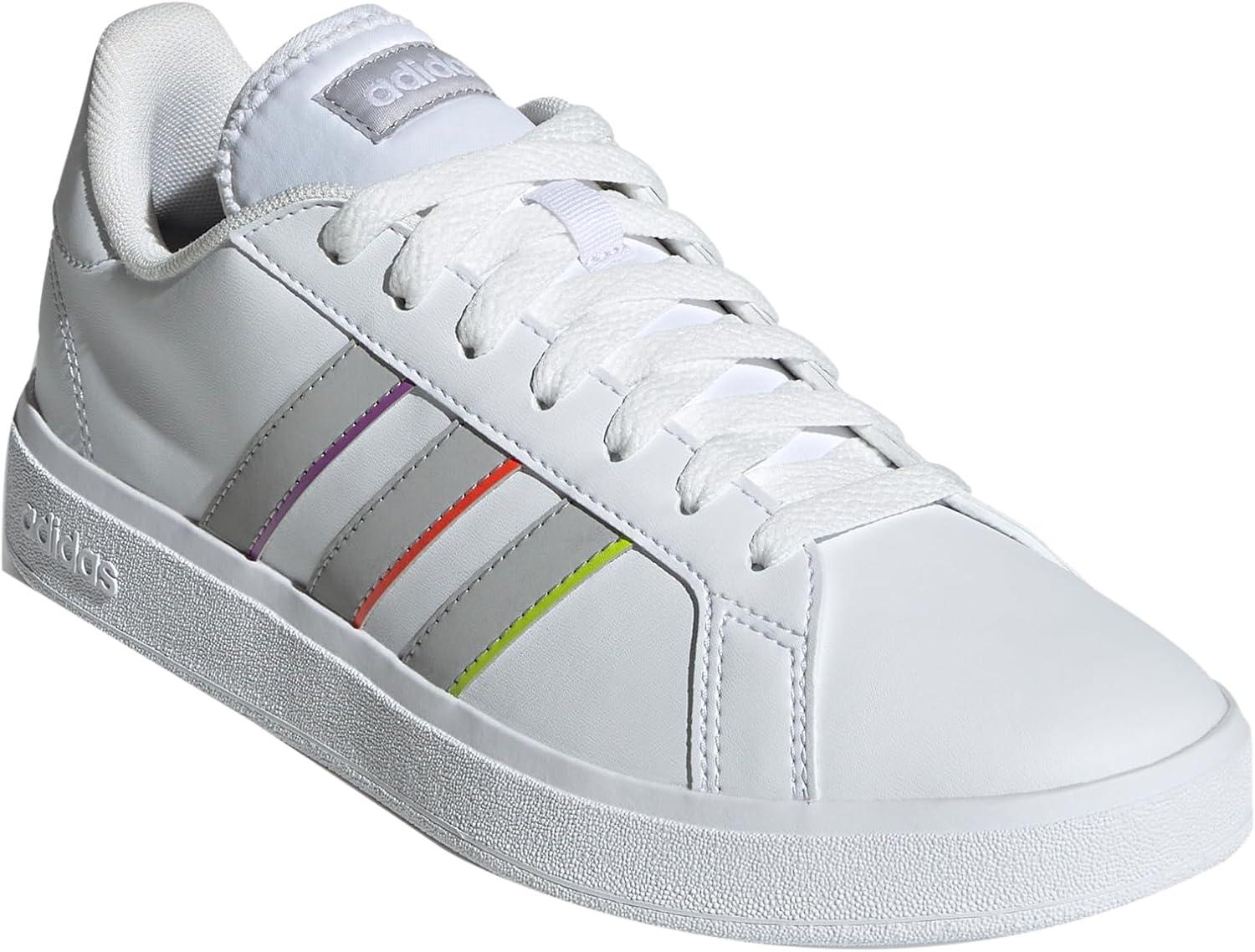 imageadidas Femme Grand Court Base 20 ShoesCloud White Grey Two Solar Slime