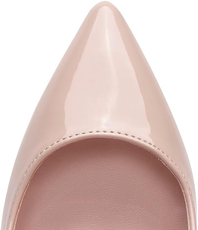 imageEscarpins Stilettos pour Femmes Stilettos Talons Hauts Pointus Fashion Escarpins Stilettos Bout ferm pour ftes banquets Occasions FormellesBeige