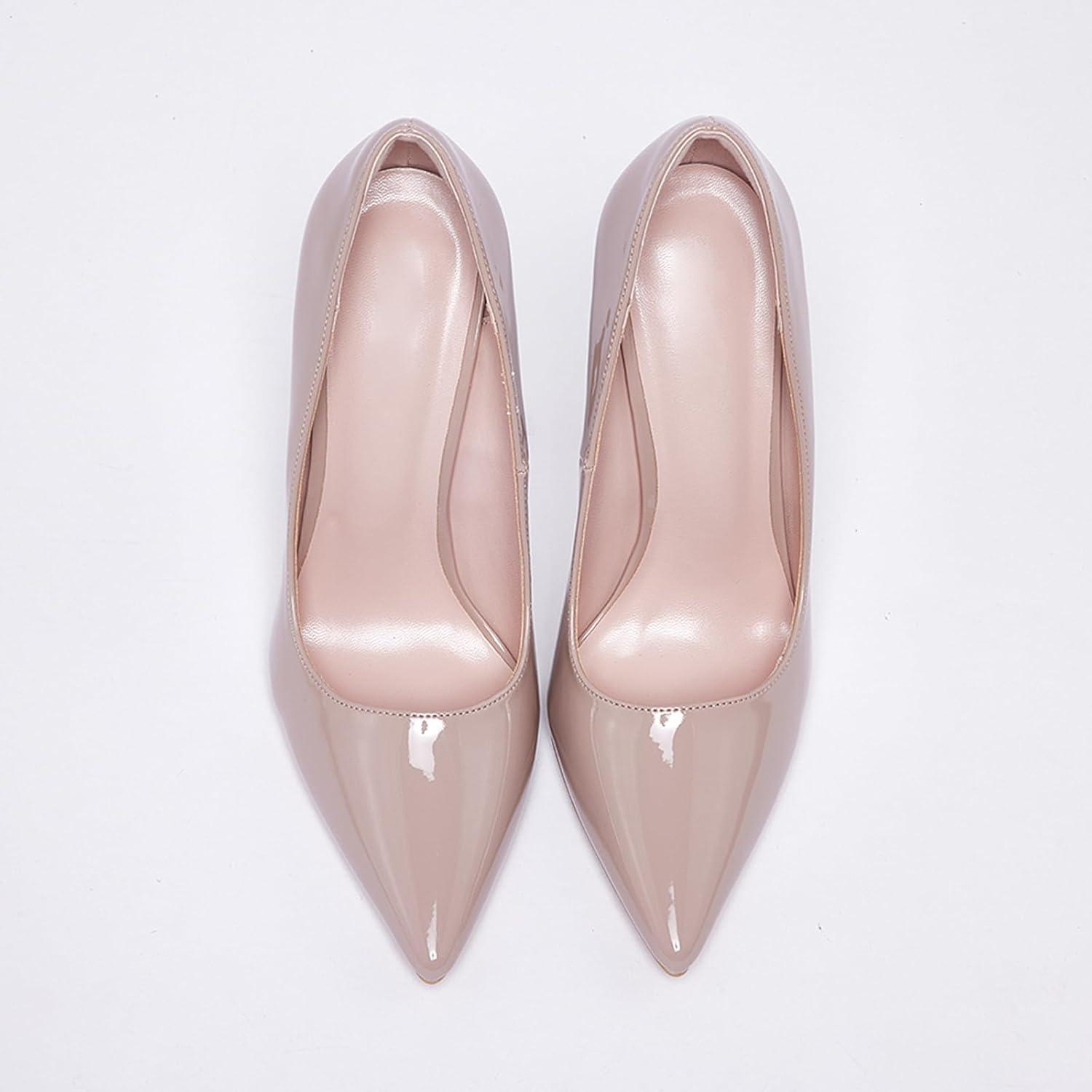 imageEscarpins Stilettos pour Femmes Stilettos Talons Hauts Pointus Fashion Escarpins Stilettos Bout ferm pour ftes banquets Occasions FormellesBeige