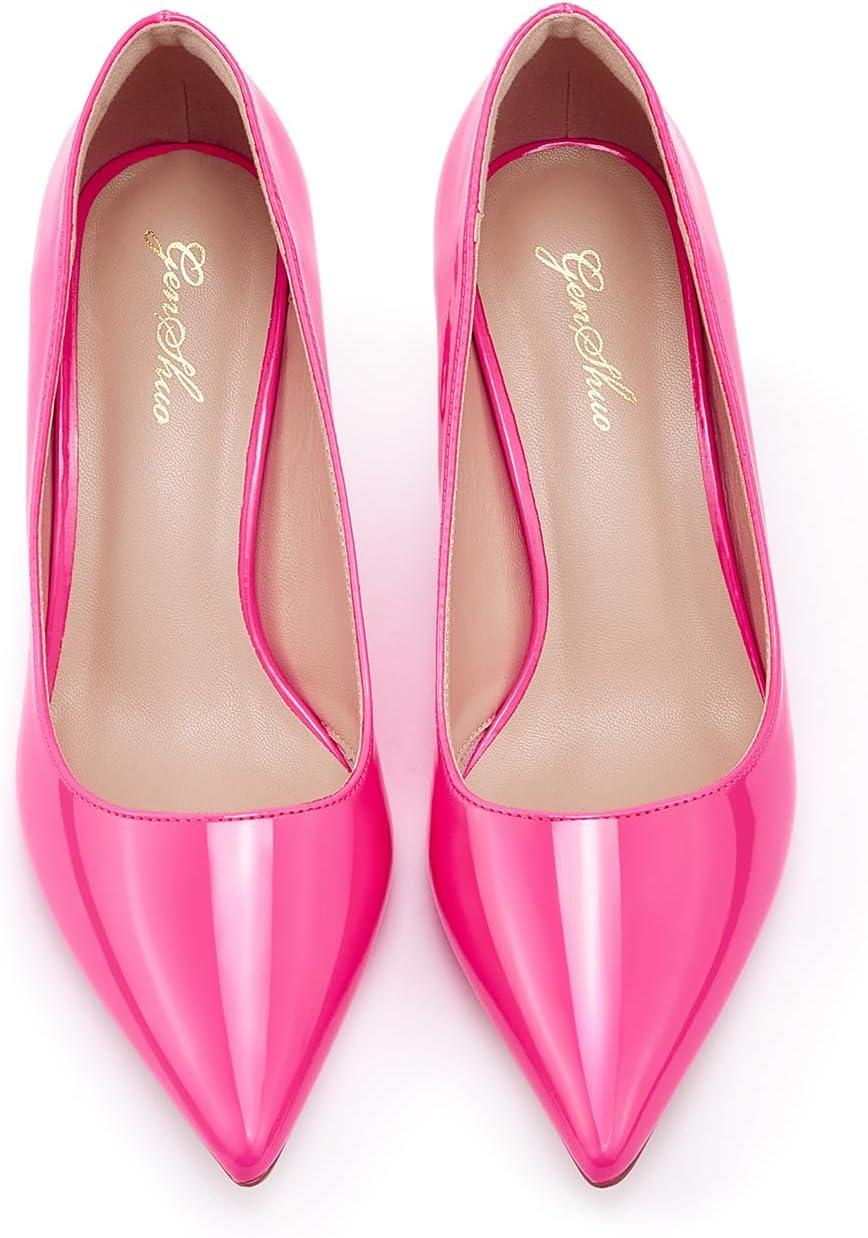 imageEscarpins Stilettos pour Femmes Stilettos Talons Hauts Pointus Fashion Escarpins Stilettos Bout ferm pour ftes banquets Occasions FormellesRose Fluorescent