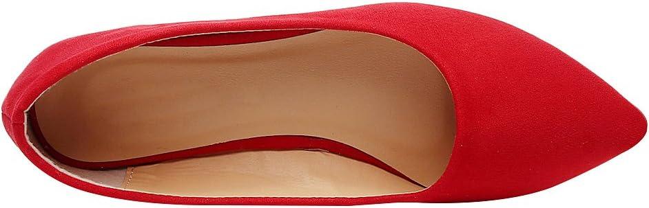 imageFemmes Bout Pointu Ballerines Poids Lger Plat EscarpinRouge Flanelle