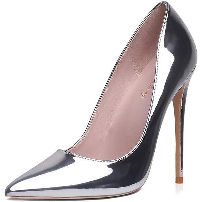 imageEscarpins Stilettos pour Femmes Stilettos Talons Hauts Pointus Fashion Escarpins Stilettos Bout ferm pour ftes banquets Occasions FormellesArgent