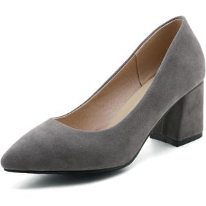 Escarpins Femme Sexy Talon Haut Carré Eté Bout Pointu(Gris Elégant)