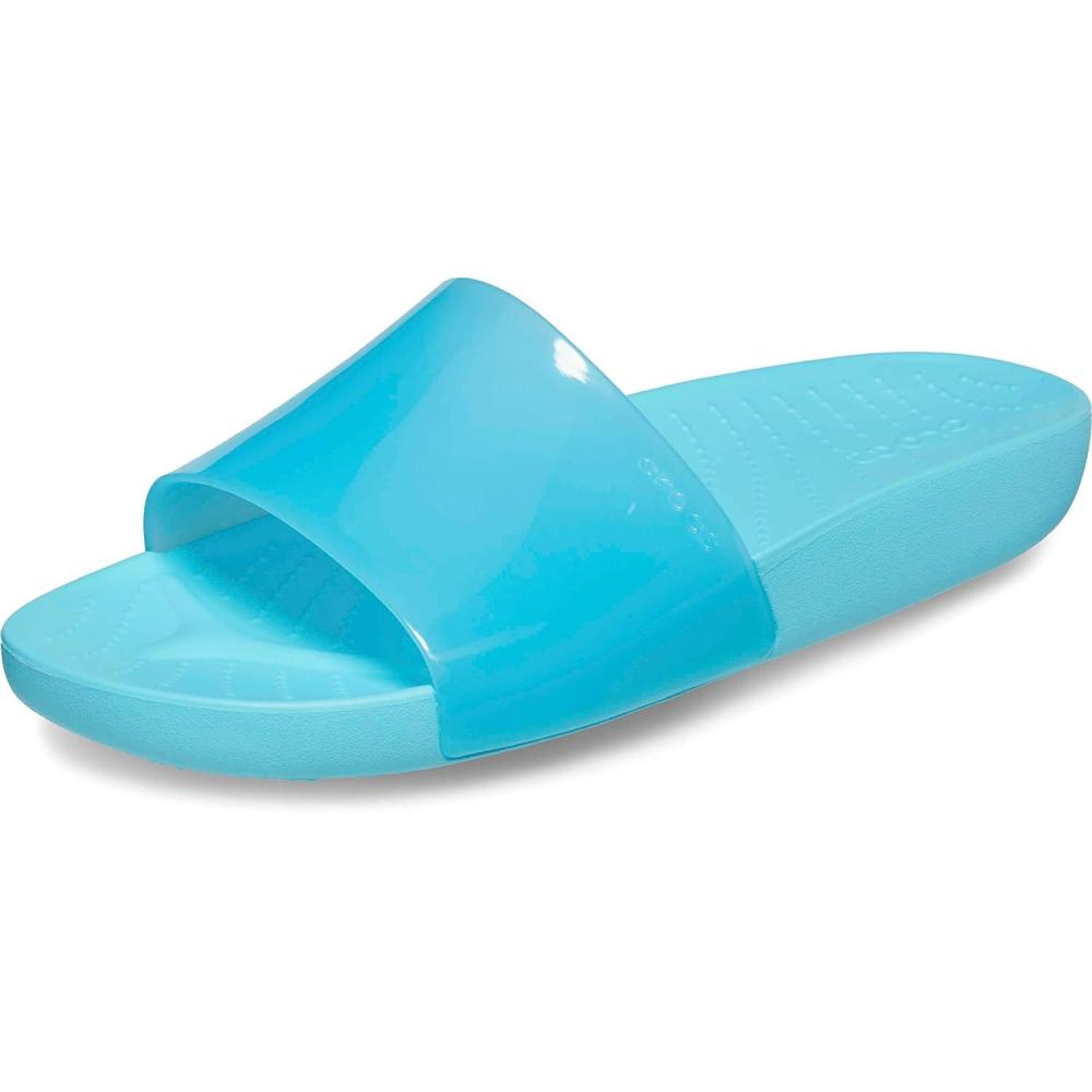 imageCrocs Femme Toboggan Sandale GlissanteBleu Ciel
