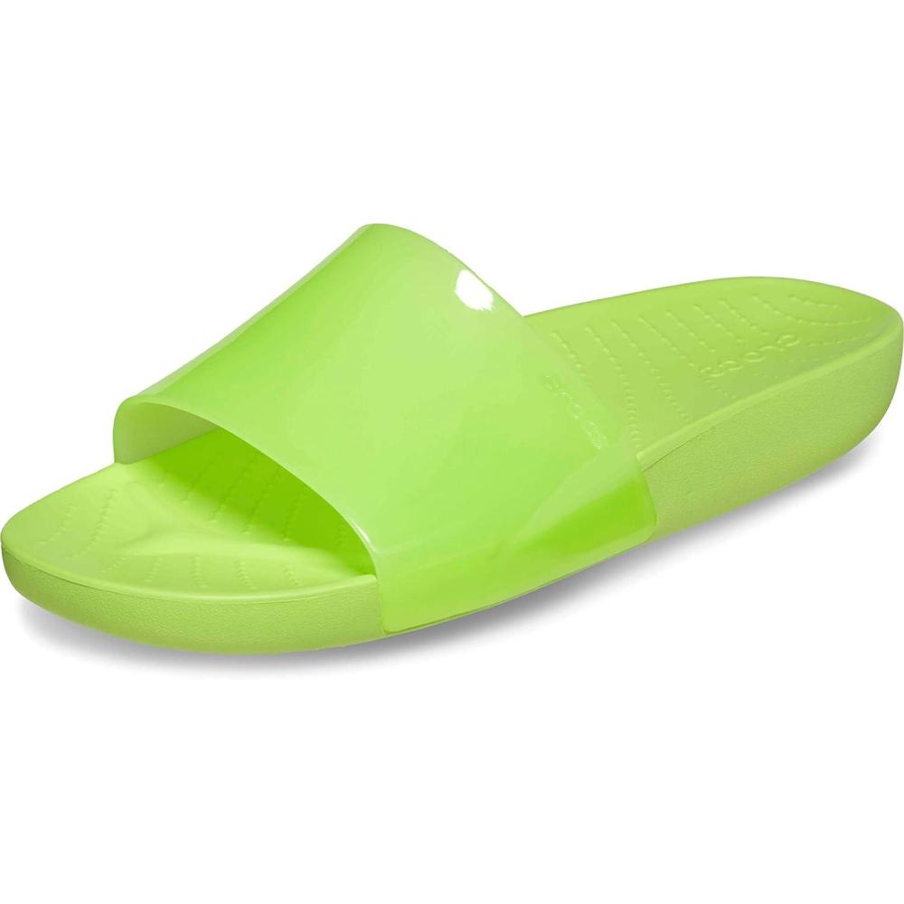 imageCrocs Femme Toboggan Sandale GlissanteVert Citron