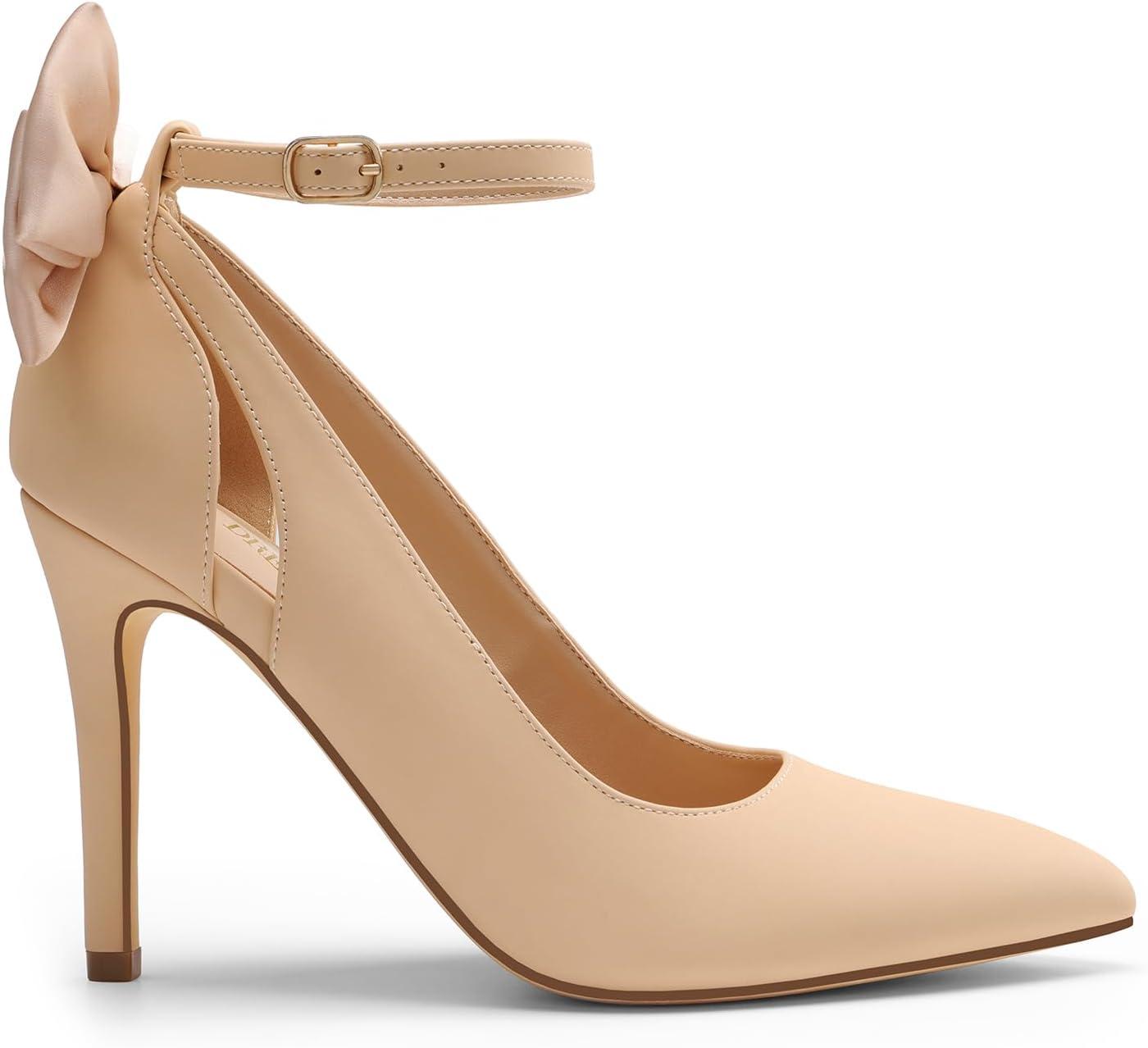 imageDREAM PAIRS Escarpins sexy talons hauts et bout pointu avec nud pour femmeNubuck
