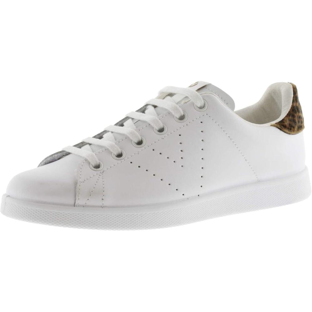imageVictoria Basket Basse Tenis Cuir ampamp Arrire Paillet ampamp Logo Perfor 1125104 pour FillesLeopardo