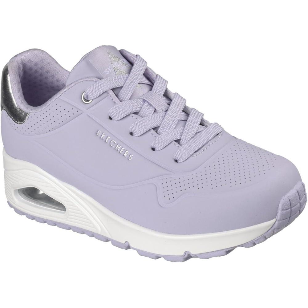 image:imageSkechers Uno Golden Air BasketFemmeLilac Durabuck Mesh Trim