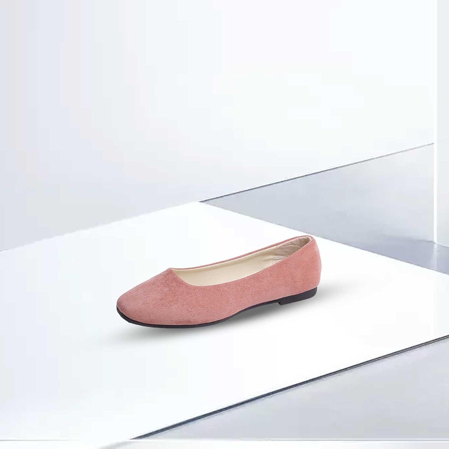 image:imageEscarpins plats pointus pour femme Chaussures basses sans lacets Chaussures dt Semelle plate Antidrapantes Sandales fermes Confortables Couleur unieRouge Pastque