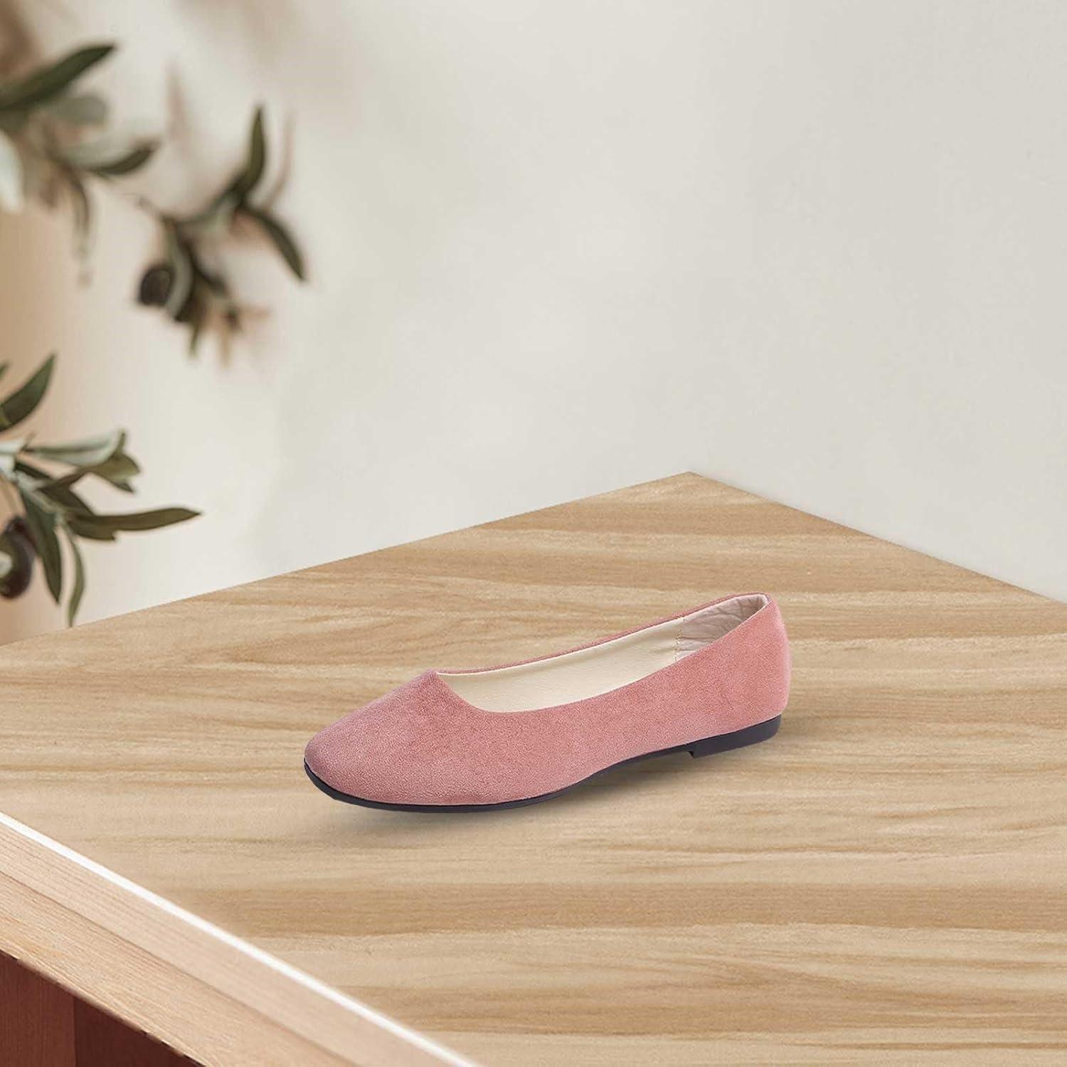 image:imageEscarpins plats pointus pour femme Chaussures basses sans lacets Chaussures dt Semelle plate Antidrapantes Sandales fermes Confortables Couleur unieRouge Pastque
