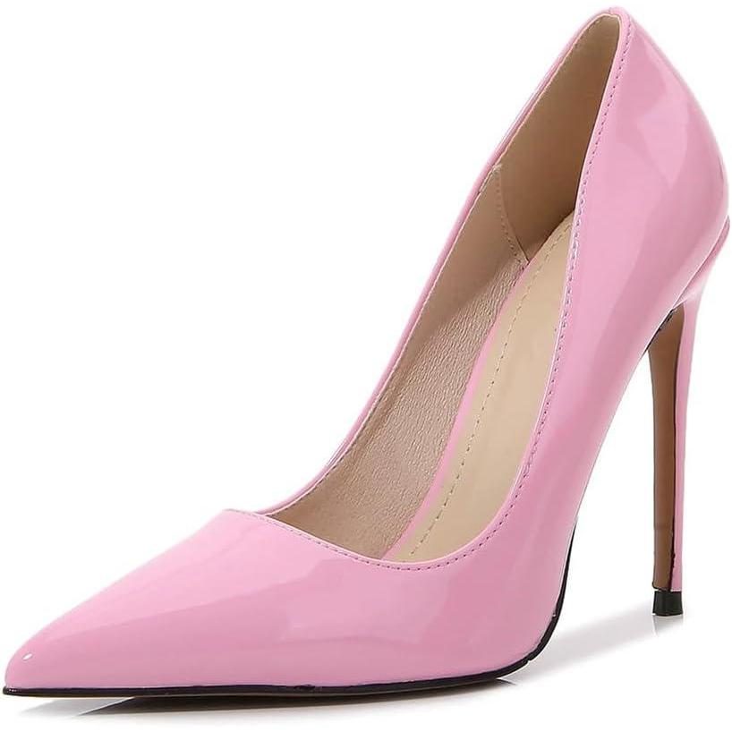 image:imageTalons Hauts de 12 cm pour Femmes Escarpins Bout Pointu et Talon Aiguille avec Soutien de la vote Plantaire pour Mariage Danse et runions daffairesPink